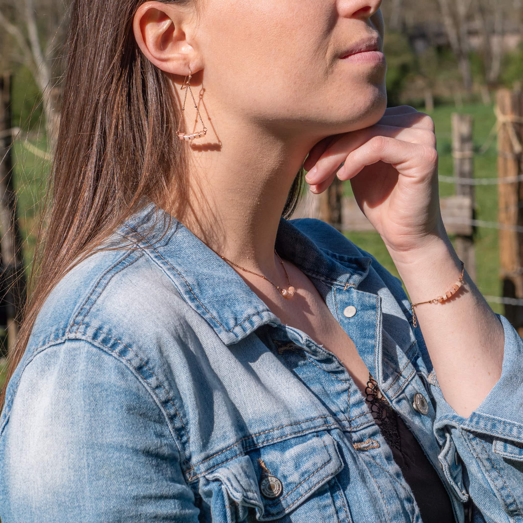 Boucles d'oreilles PIANA en pierres de Soleil - SLOYA